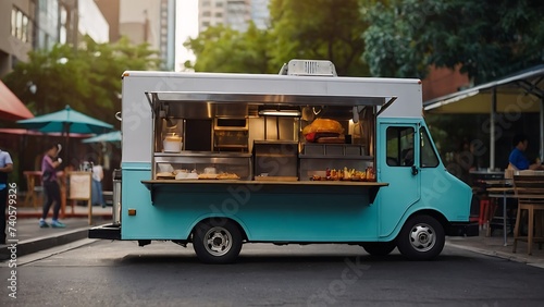 food truck in the city , street food