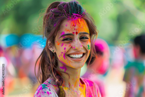 Holi or Festival of Colours  Colors of Celebration. Generative AI
