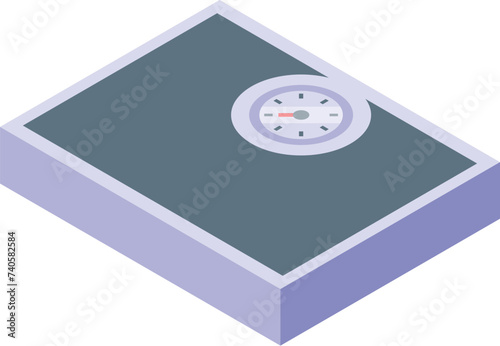 Medical body scales icon isometric vector. Case clinic past. Outcome health