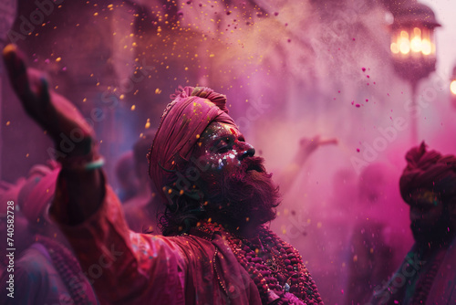 Holi or Festival of Colours: Colors of Celebration. Generative AI