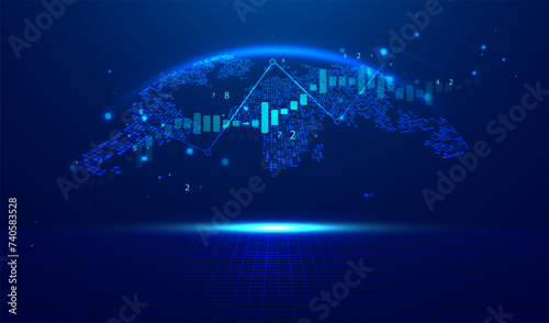 Abstract infographic visualization