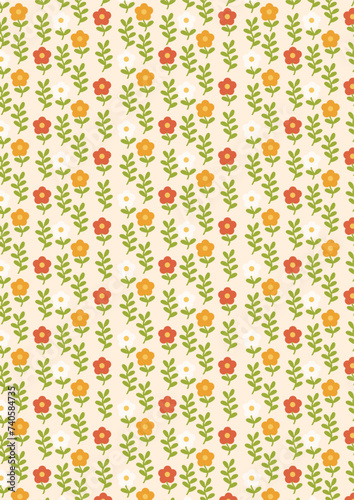 Colorful daisy flowers background.Eps 10 vector.