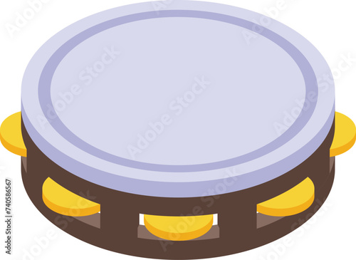 Music instrument icon isometric vector. Training capoeira. Culture activity