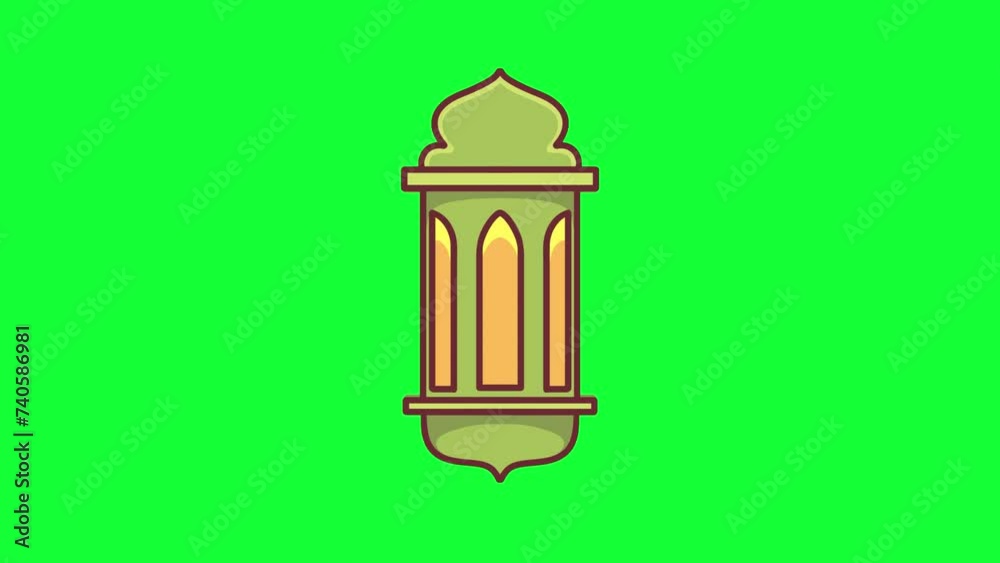Islamic lantern animation on a green screen Islamic lantern animation on a green screen