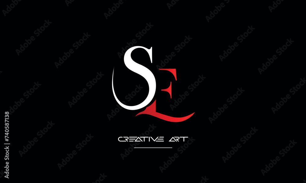 ES, SE, E, S abstract letters logo monogram