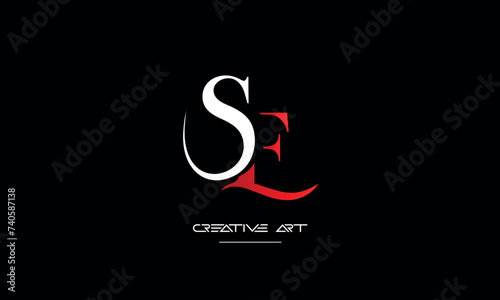 ES, SE, E, S abstract letters logo monogram