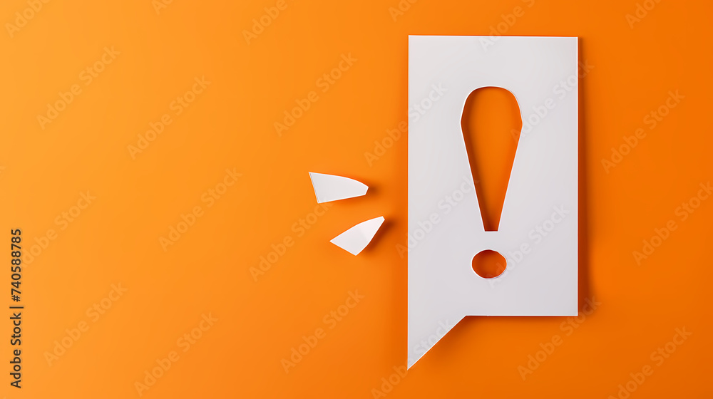 Exclamation mark background, 3d rendering Exclamation mark background, 3d rendering