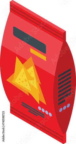 Nachos chips icon isometric vector. Food restaurant. Mexico potato party