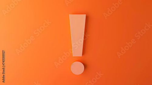 Exclamation mark background, 3d rendering photo