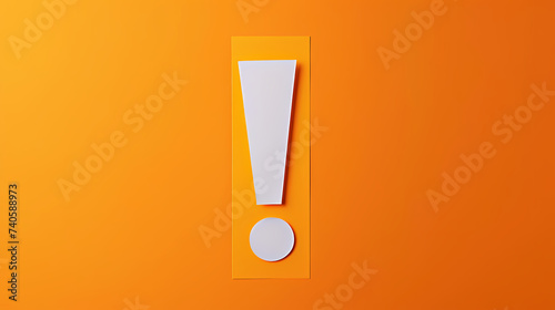 Exclamation mark background, 3d rendering