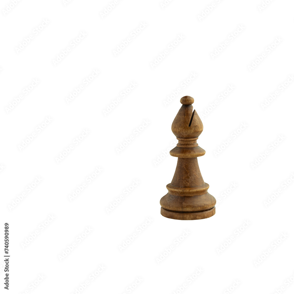 detail of a black bishop,isolated chess piece detail of a black bishop,isolated chess piece