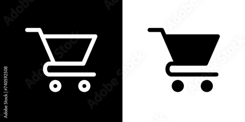 shopping cart icon vector. linear and filled cart icon. Web,Ui. illustration vector.