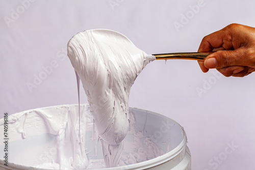 Foto ink or paint for print on fabric tee shirts and other material