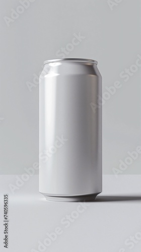 Blank Aluminum Soda Can on White Background
