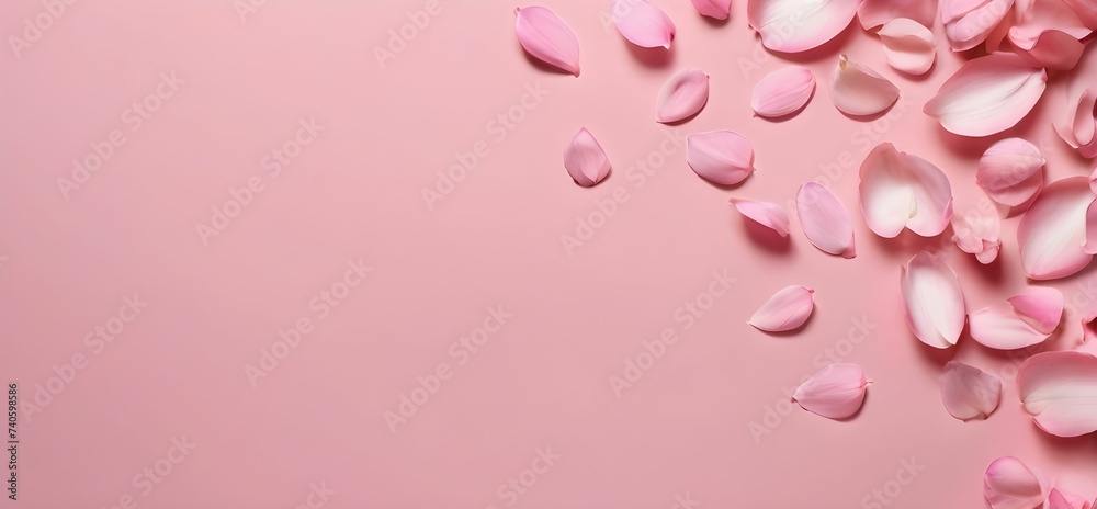 pink petals on pastel pink background pink petals on pastel pink background