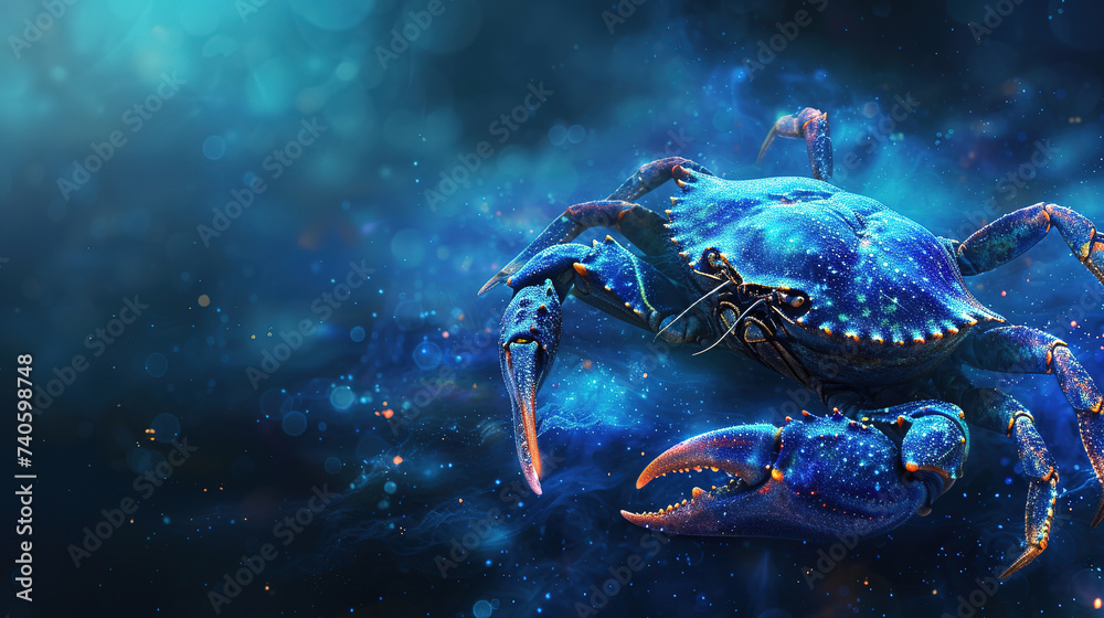 Zodiac Cancer concept background, with empty copy space Zodiac Cancer concept background, with empty copy space