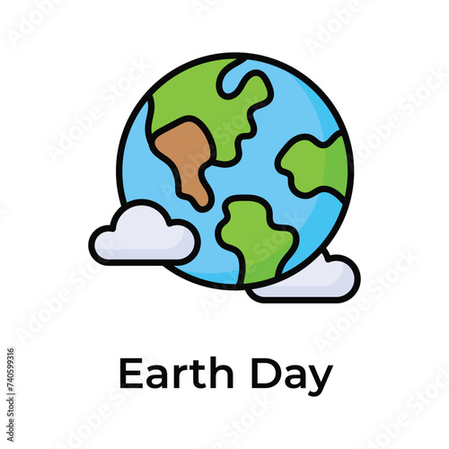 Get this amazing icon of international earth day in modern design style