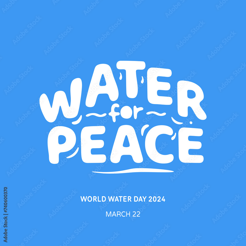 Design for world water day with water for peace 2024 theme Design for world water day with water for peace 2024 theme