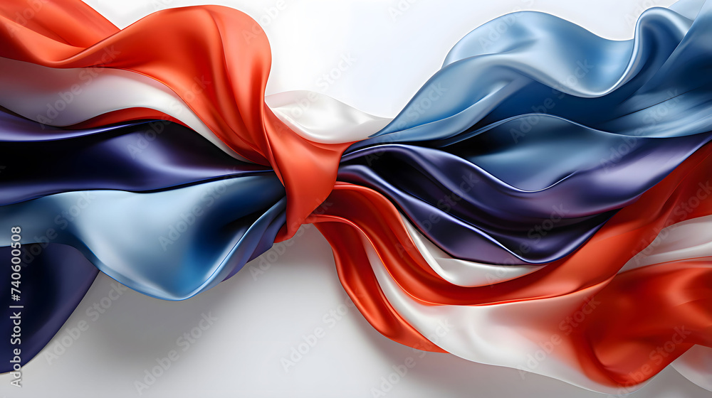 ribbons satin bows isolated on white