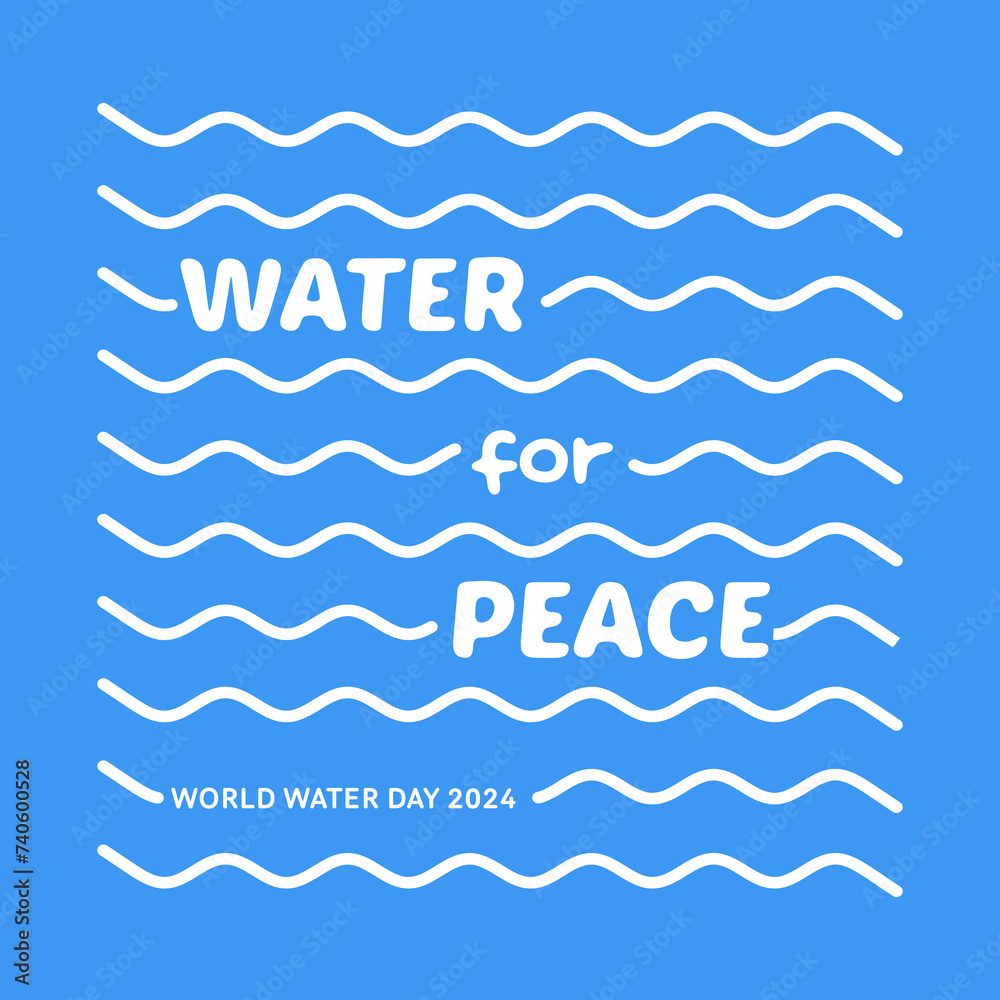 Design for world water day with water for peace 2024 theme Design for world water day with water for peace 2024 theme