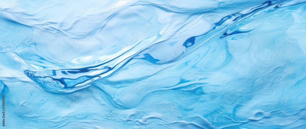 Soothing Swirls of Blue: Abstract Fluid Art Mimicking Ocean Waves - Generative AI Soothing Swirls of Blue: Abstract Fluid Art Mimicking Ocean Waves - Generative AI