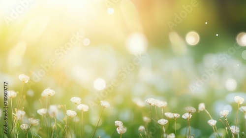 Spring's Gentle Bokeh: A Dreamlike Floral Symphony - Generative AI