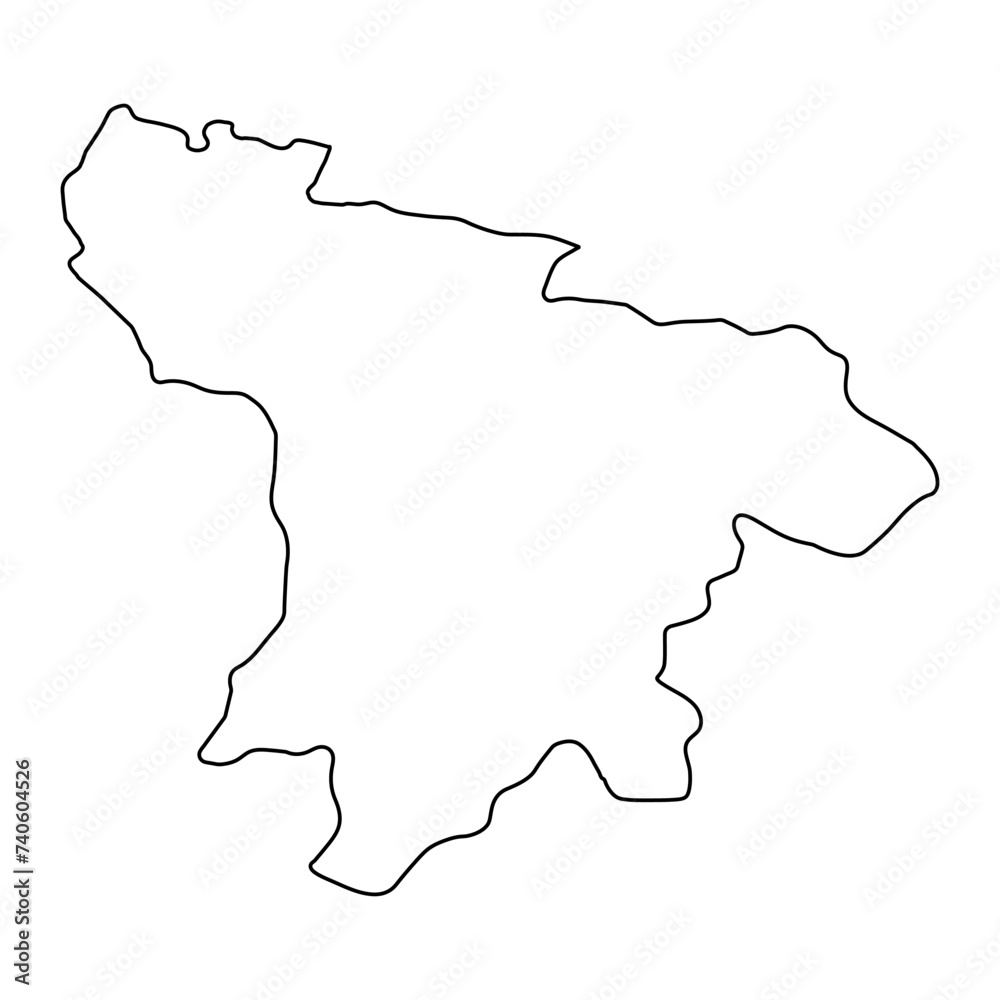 Santo Domingo de los Tsachilas Province map, administrative division of Ecuador. Vector illustration.