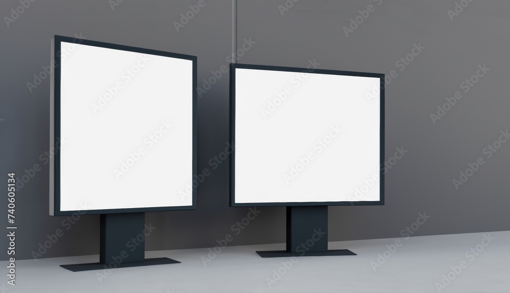 blank billboard mockup on the wall blank billboard mockup on the wall