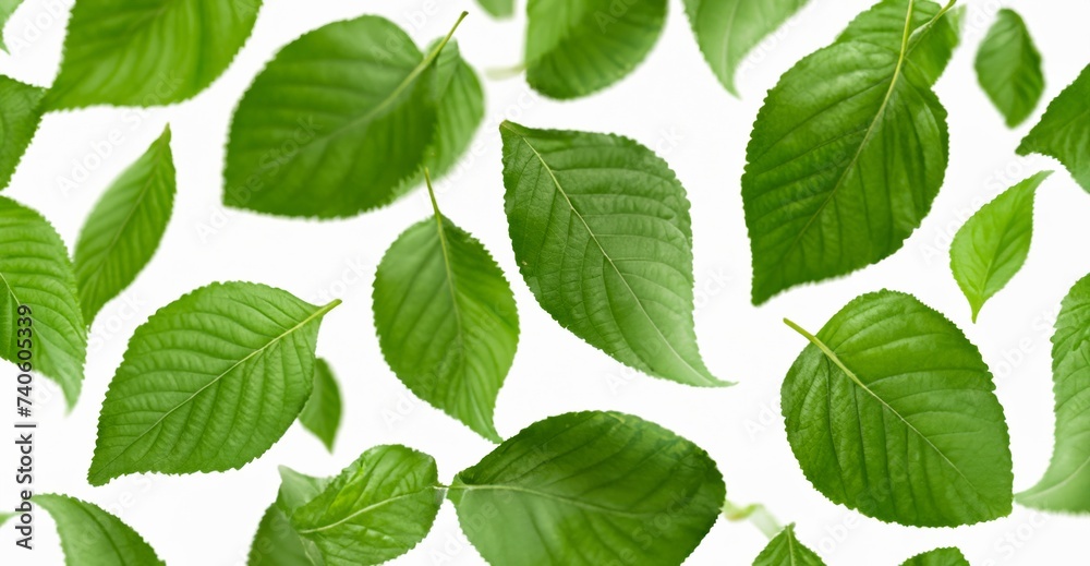 falling green leaves background falling green leaves background