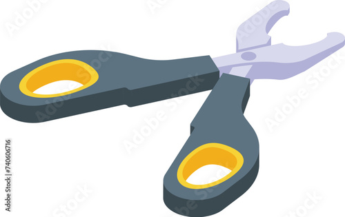 Modern claw cutter icon isometric vector. Art work. Canine domestic