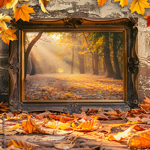 Dramatic fantasy mirror, A Golden Retriever dog wearing a Halloween costume Pro Photo