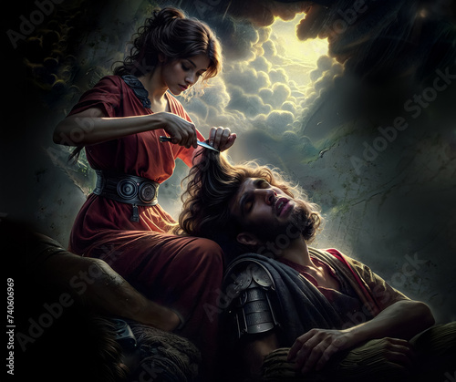 Samson and Deliah The cutting of the hair