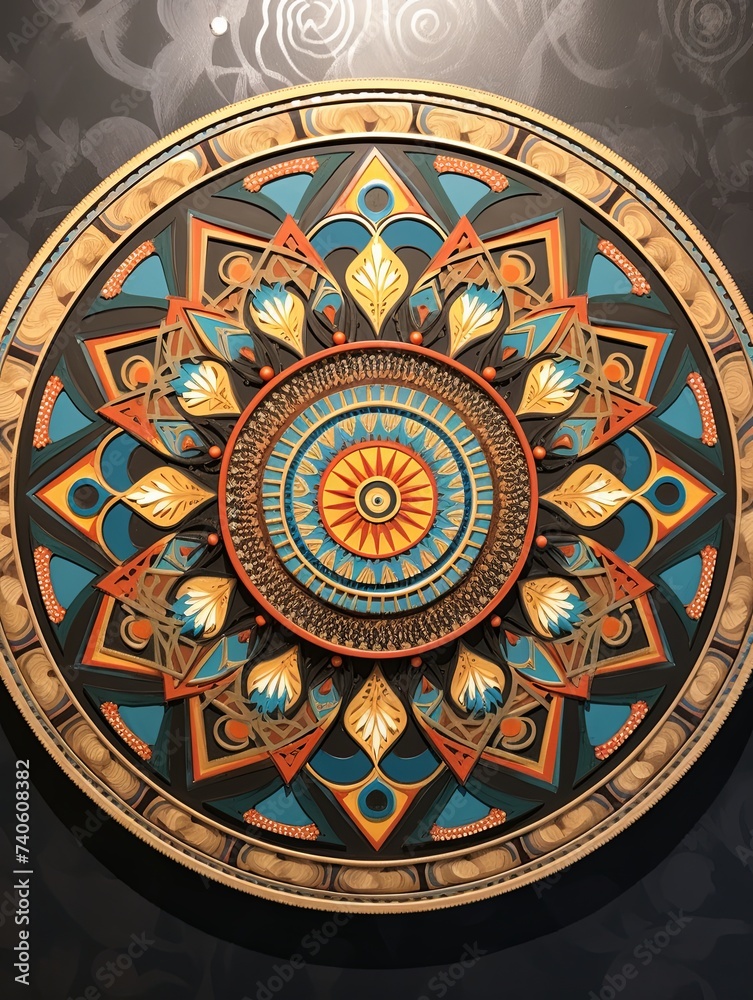 Vintage Intricate Mandala and Geometric Designs - Circular Wall Art Masterpieces