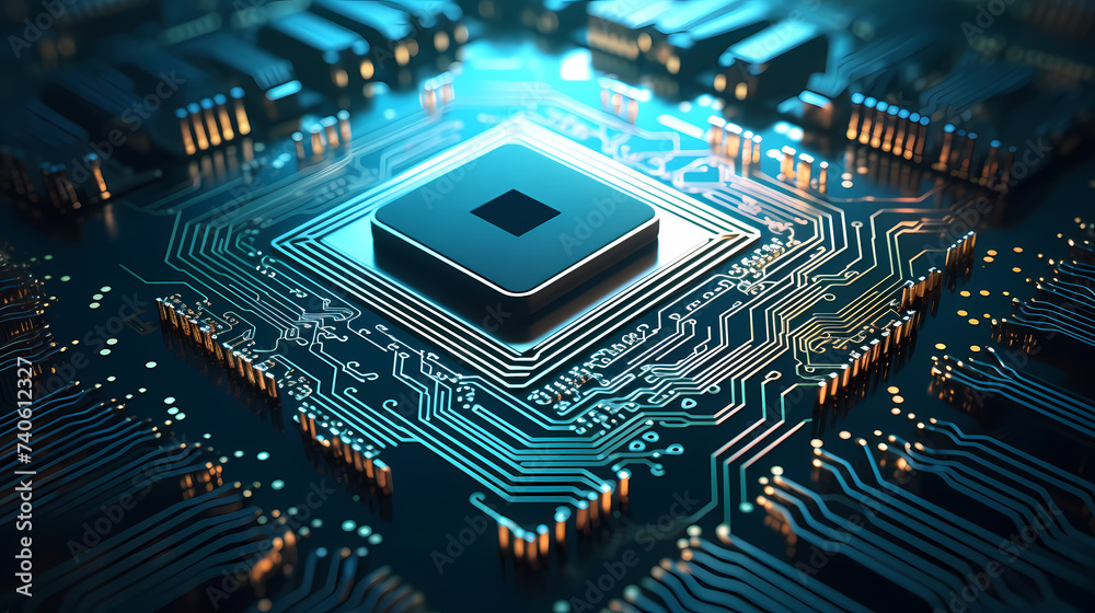 Fototapeta premium Central computer processor CPU concept