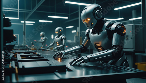 AIロボットが働く工場 Generative AI