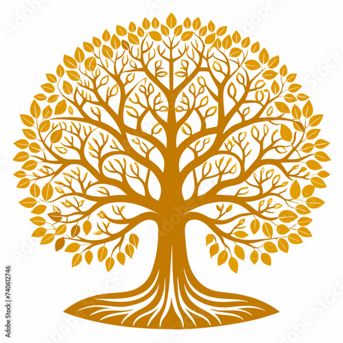 bodhi tree with leaves
