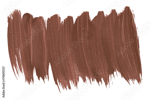 Shiny brown brush watercolor painting isolated on transparent background. watercolor png