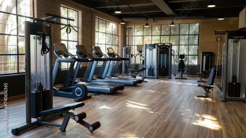 Modern Fitness Studio with a Variety of Exercise Equipment for Active Lifestyle Training and Wellness Achievement