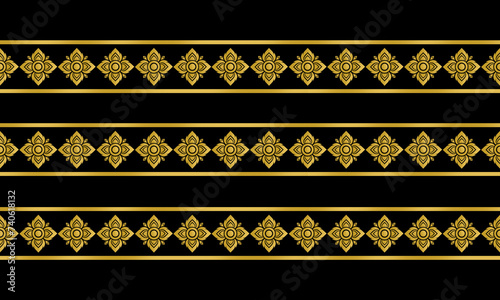 Fotografija Thai textile Modern line Thai pattern traditional concept The Arts of Thailand