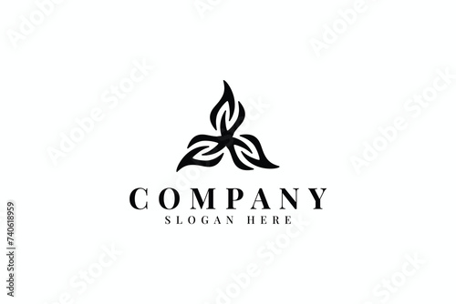 abstract nature triangle logo vector design background. simple identity with triangle symbol logo design vector illustration.