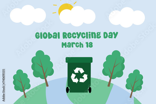 vector graphic of Global Recycling Day ideal for Global Recycling Day celebration.