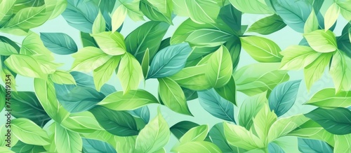 abstract leaf painting background Fresh foliage of a large ornamental hosta bush