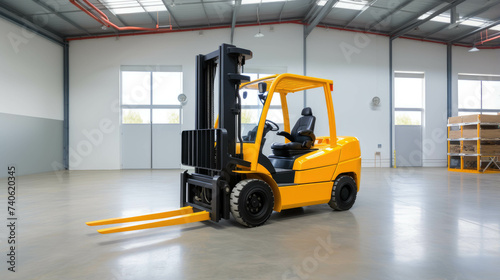 Black and Red Forklift in Industrial Setting