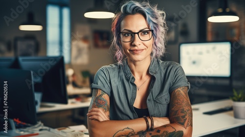 Trendy Professional in Modern Office