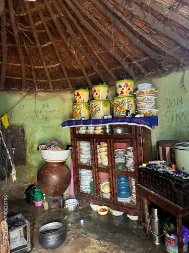 North Ghana kitchen in clay house