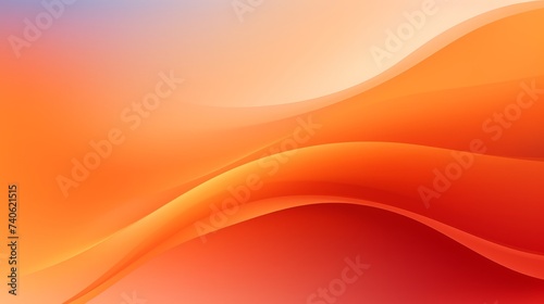 Abstract orange and red waves background with a smooth gradient