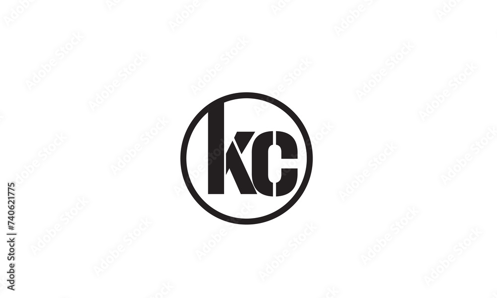 KC, CK , C , K , Abstract Letters Logo Monogram	