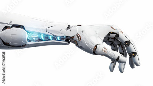 Futuristic robotic hand showing advanced artificial intelligence technology