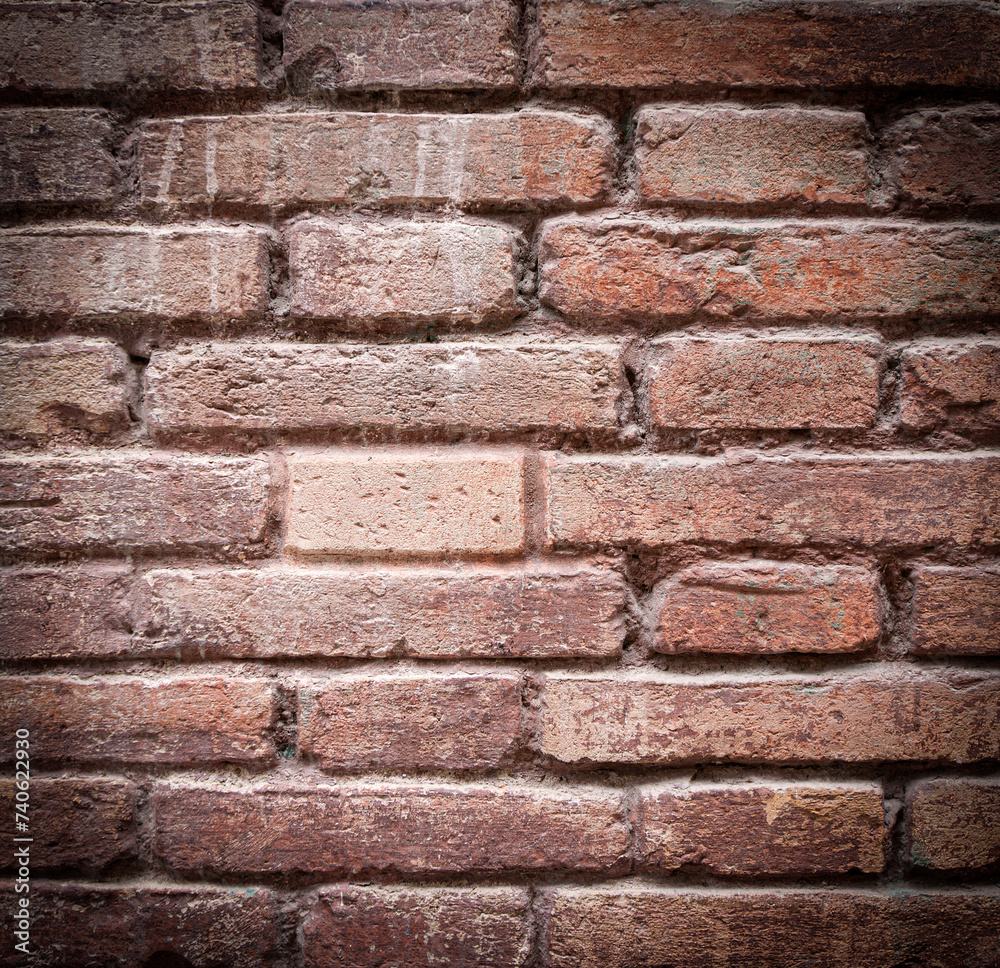 Obraz premium Old Red brick wall texture. Background are texture