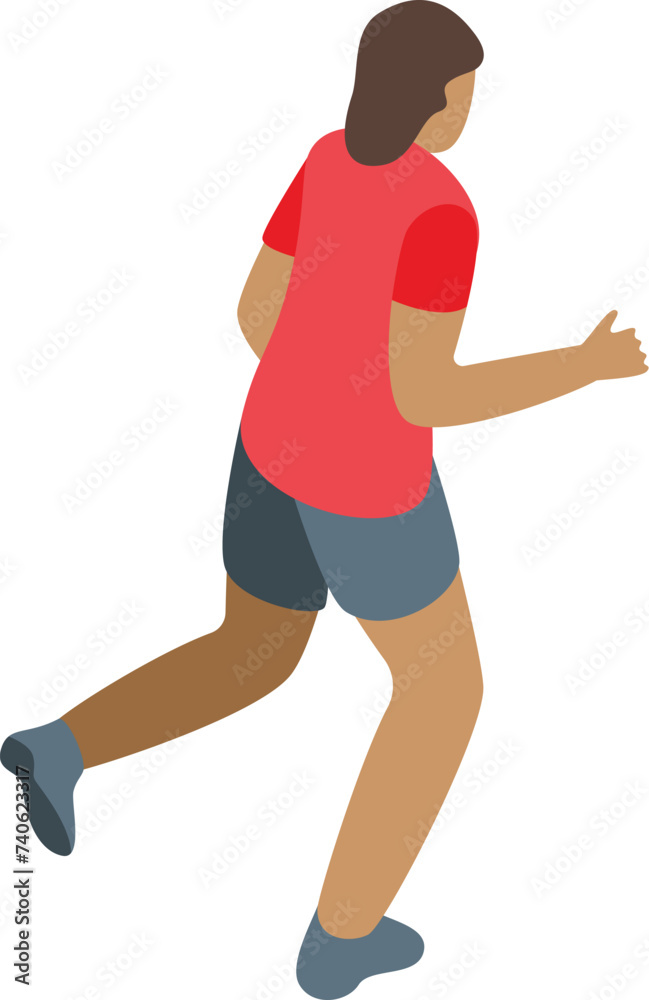 Running player rugby icon isometric vector. Motion masculine. Catch extreme Running player rugby icon isometric vector. Motion masculine. Catch extreme